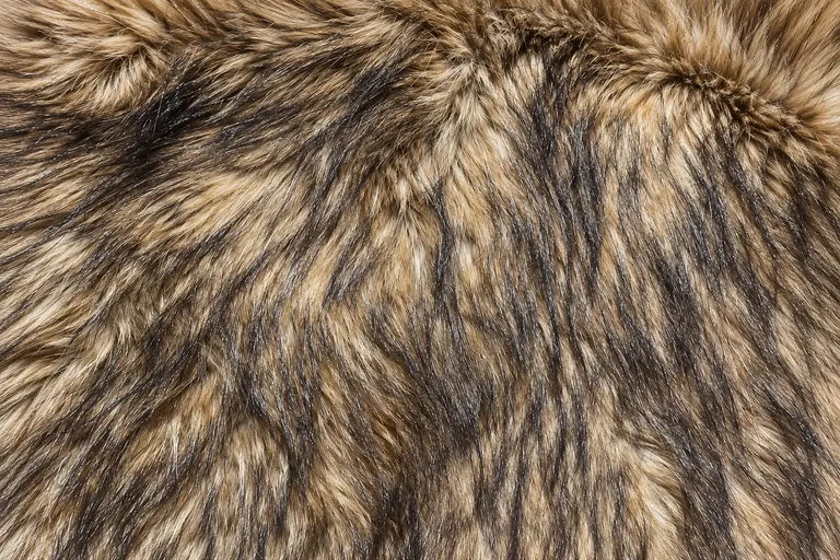 2-Tone Tip-Dyed Raccoon Faux Fur Fabric - pile surface