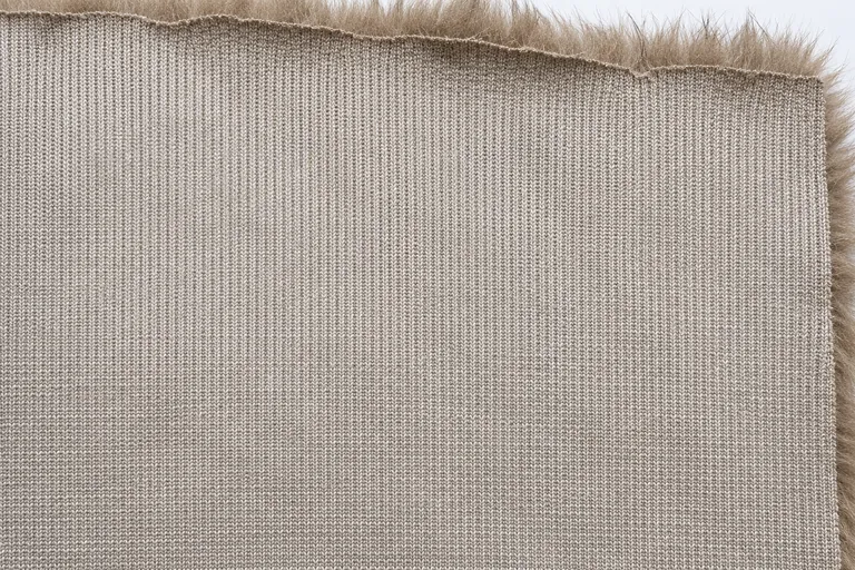 2-Tone Tip-Dyed Raccoon Faux Fur Fabric - knitted backing