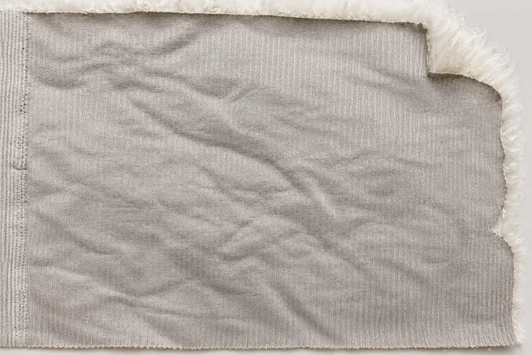 White Curly Lamb Faux Fur Fabric - knitted backing