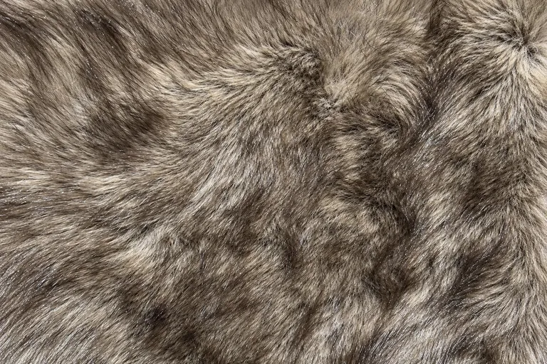 2-Tone Jacquard Tip-Dyed Raccoon Faux Fur Fabric - pile surface