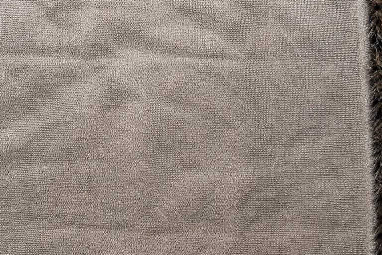Embossed Vertical Stripe Chinchilla Faux Fur Fabric - knitted backing