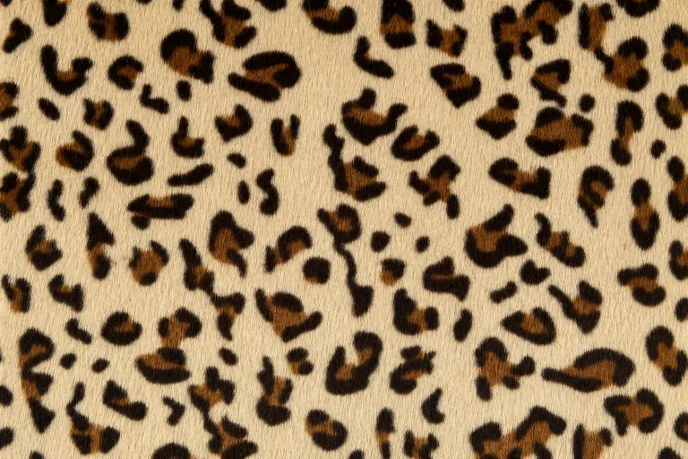 Leopard-Dot Horsehair Faux Fur Fabric - pile surface