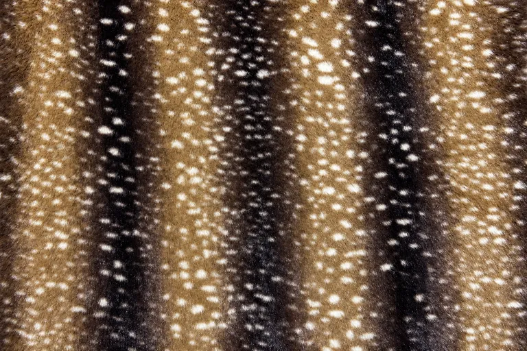 Print-Stripe Horsehair Faux Fur Fabric - pile surface