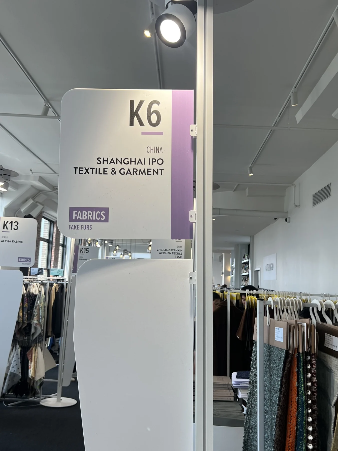 Shanghai IPO Textile & Garment booth K6 sign at Première Vision New York