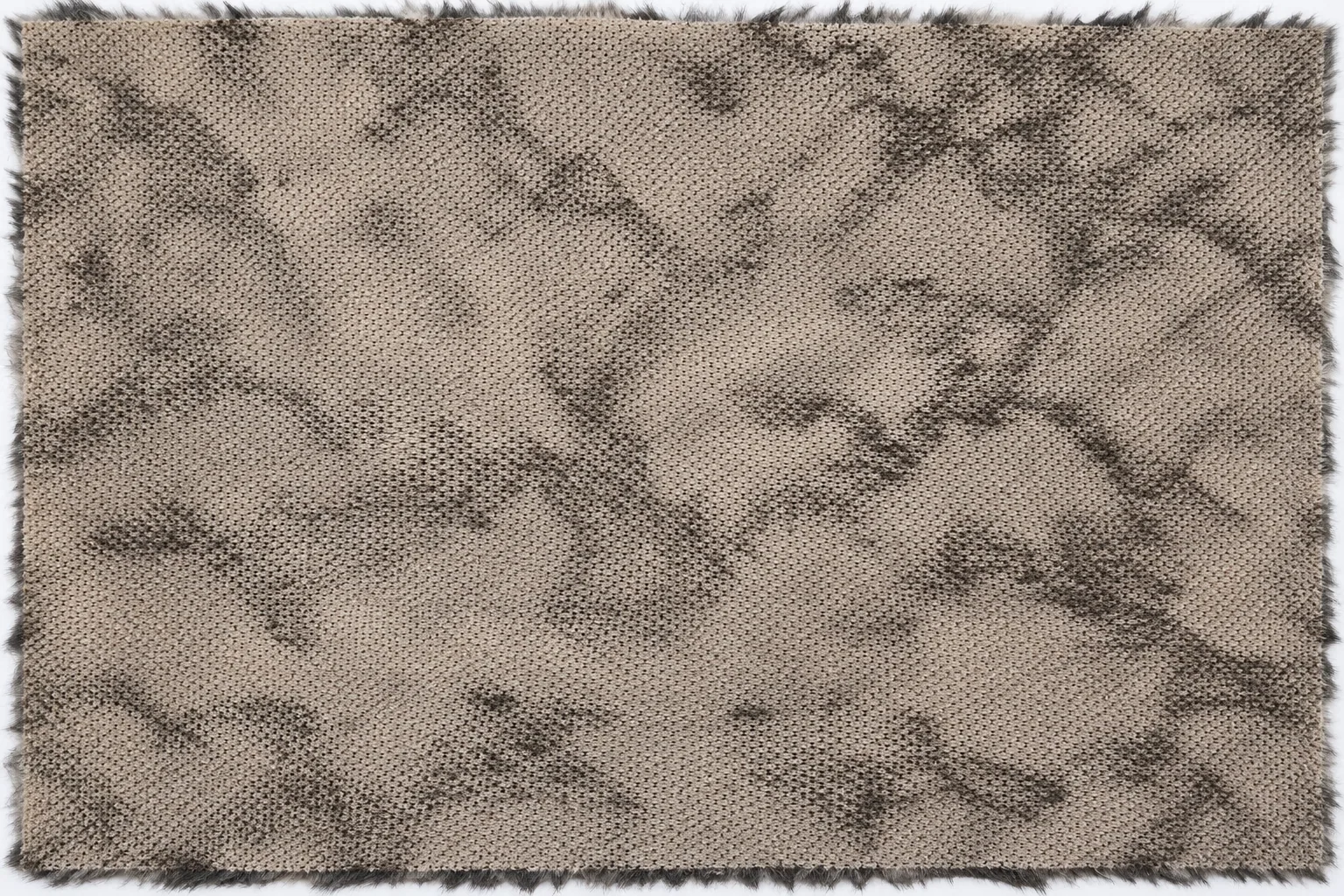 3-Tone Tip-Dyed Fox Faux Fur Fabric - knitted backing