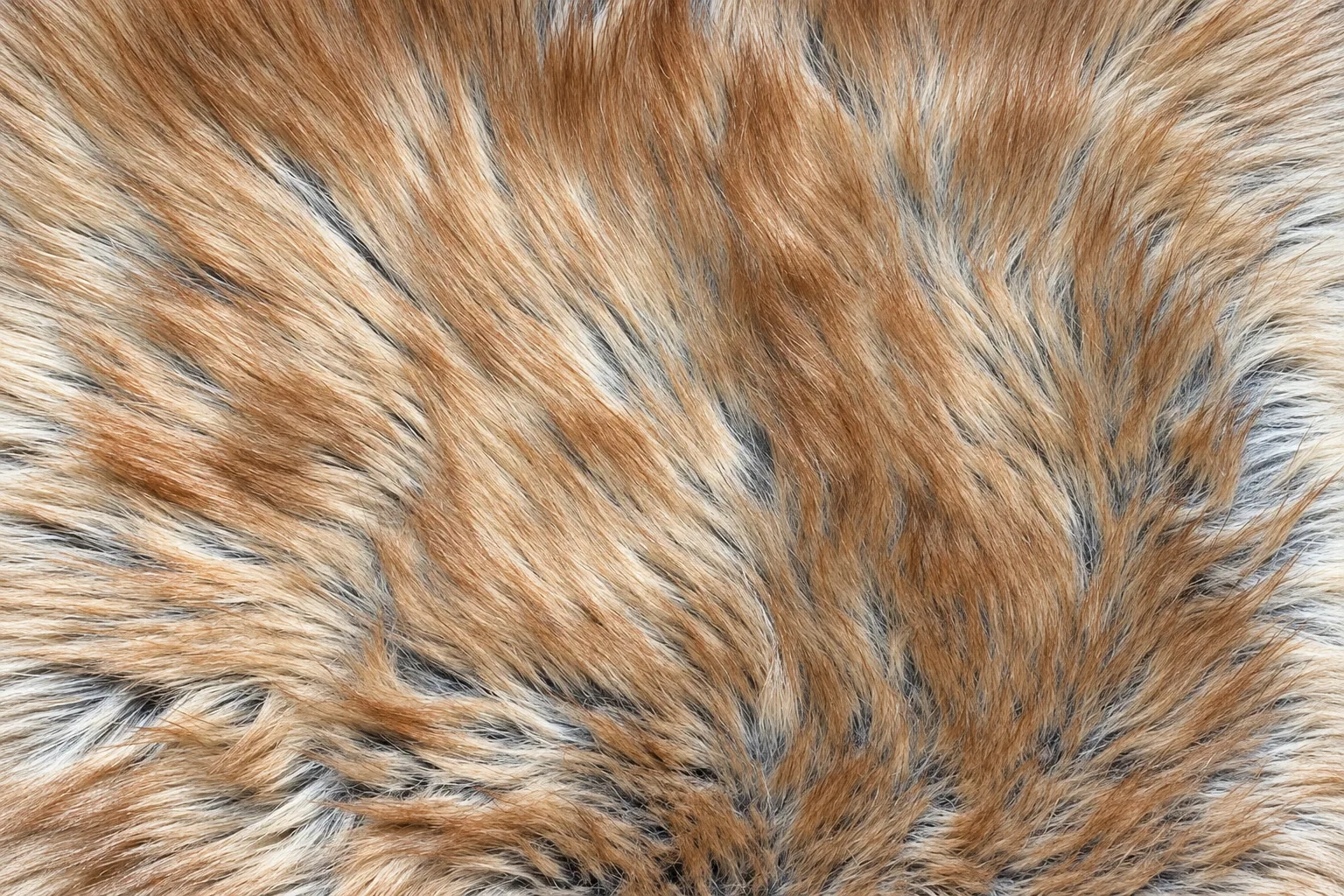 Tip-Dyed Fox Faux Fur Fabric - pile surface