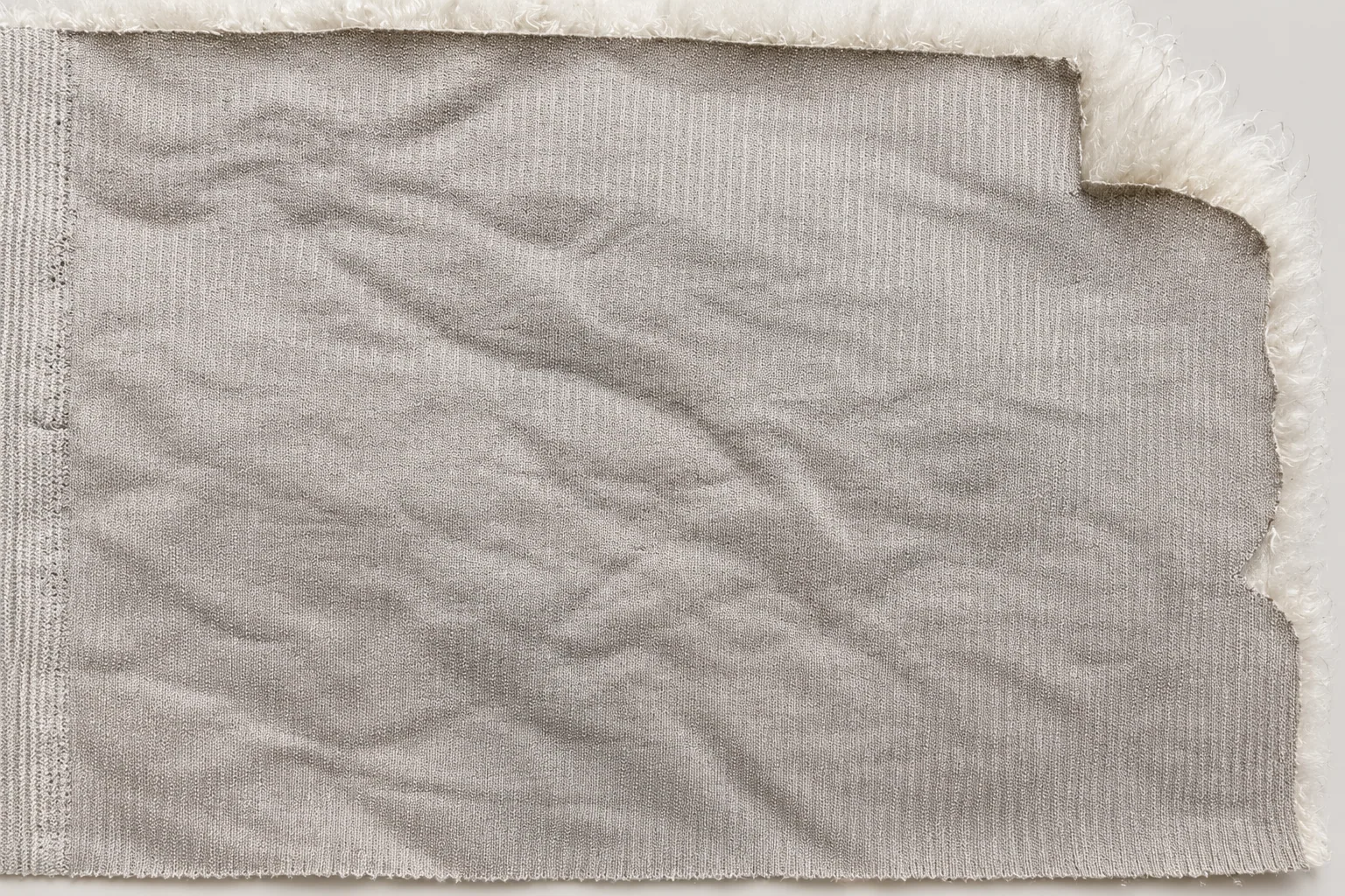 White Curly Lamb Faux Fur Fabric - knitted backing