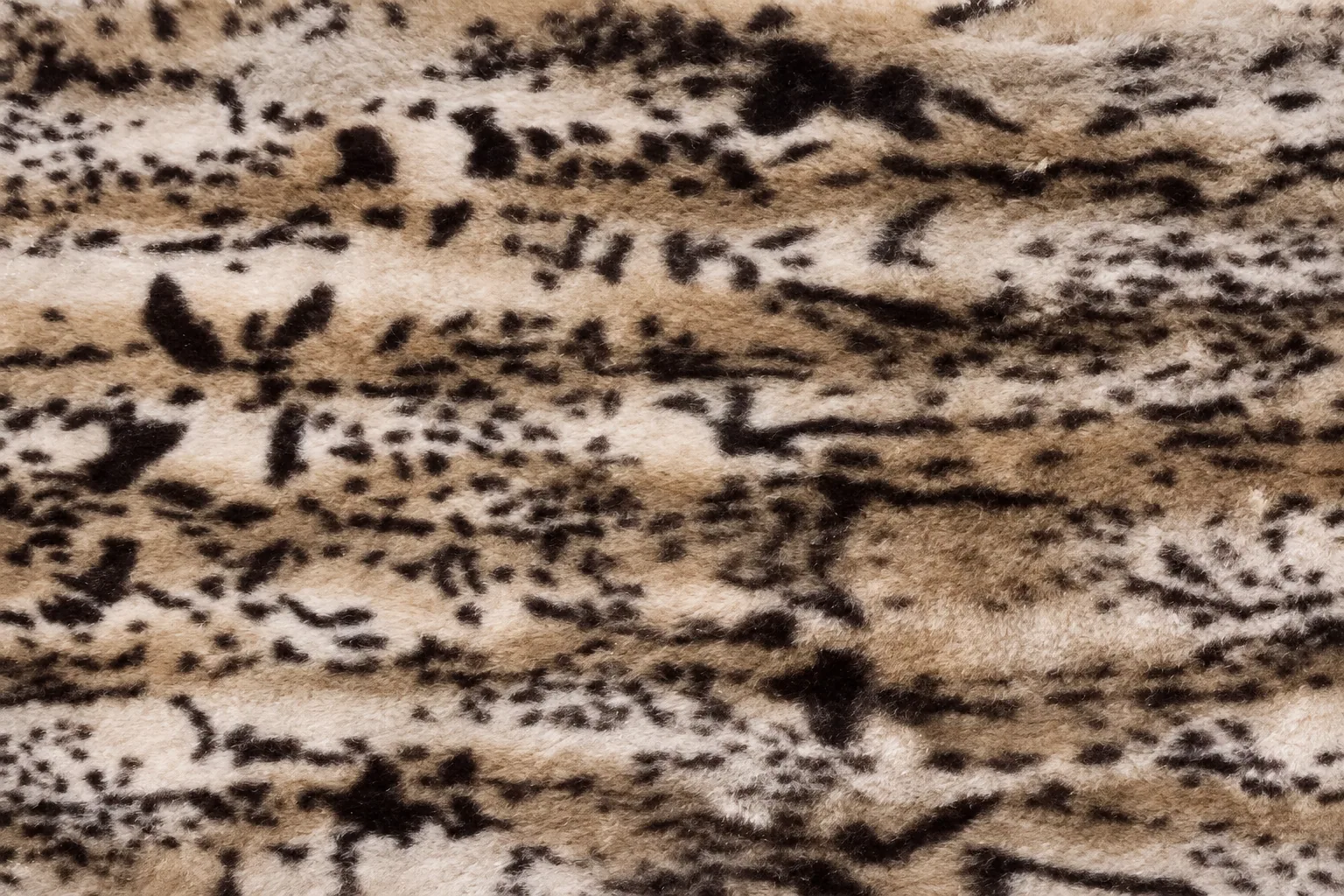3-Tone Printed Spotted Pelted (Chinchilla) Faux Fur Fabric - pile surface