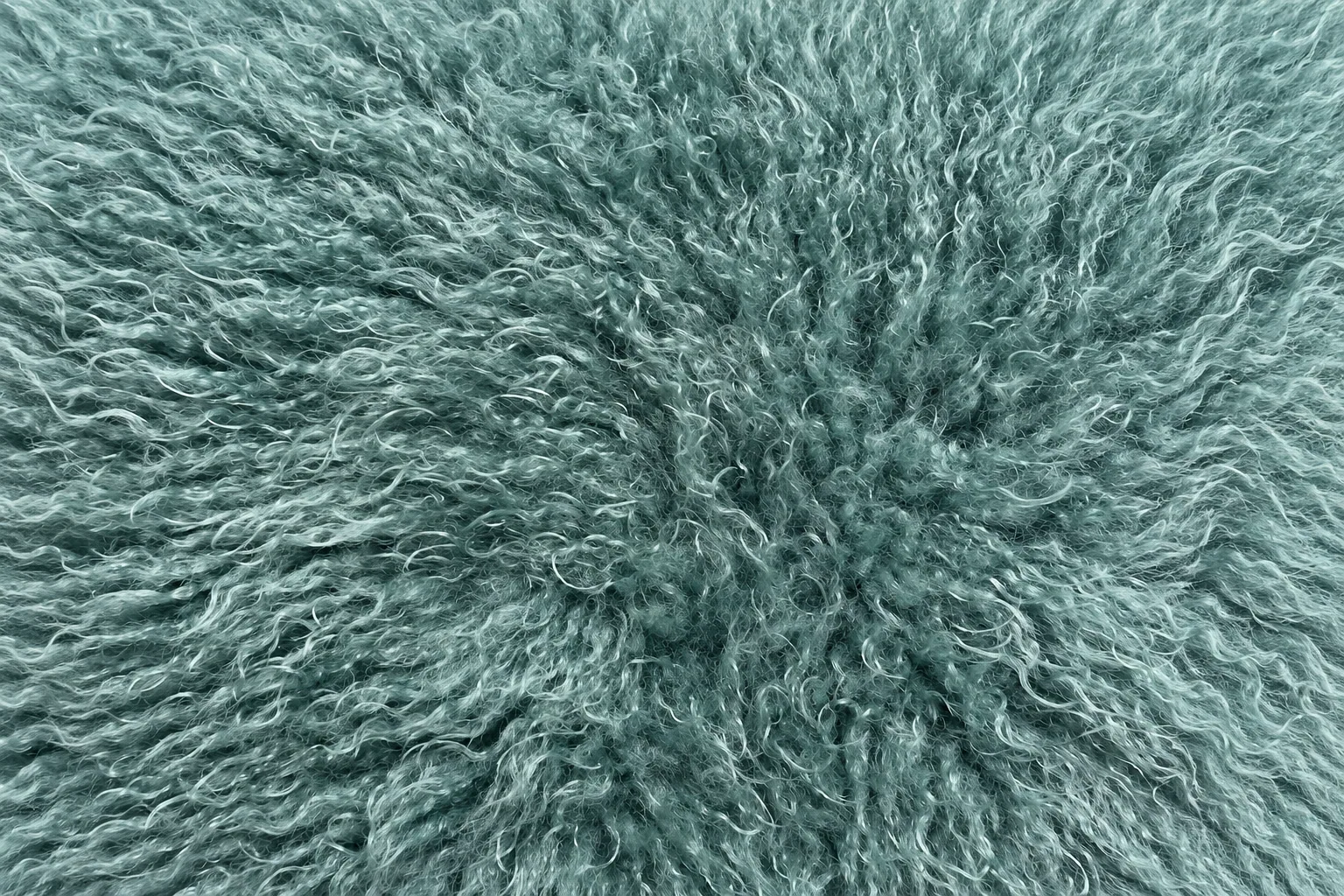 Blue Curly Lamb Faux Fur Fabric - pile surface