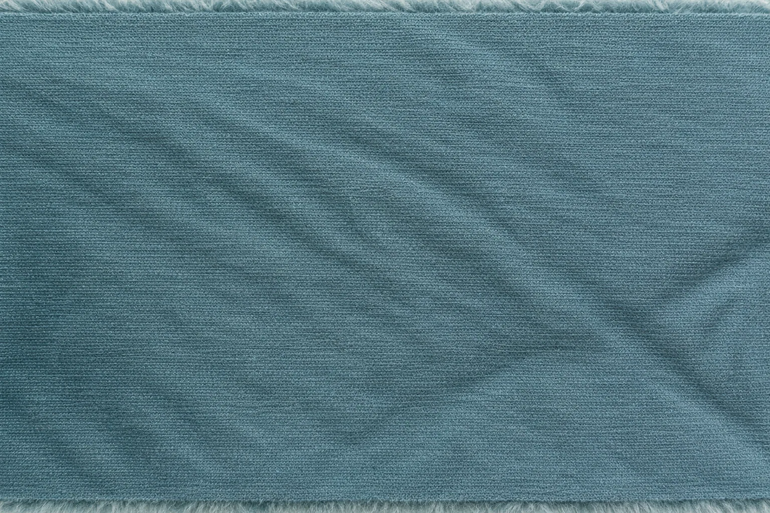 Blue Curly Lamb Faux Fur Fabric - knitted backing