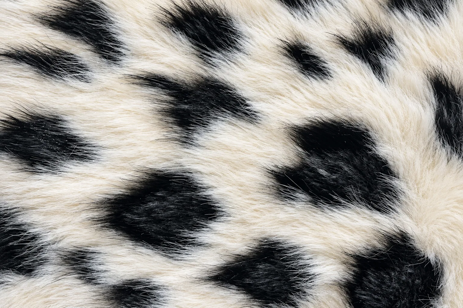 2-Tone Jacquard Spotted Fox Faux Fur Fabric - pile surface