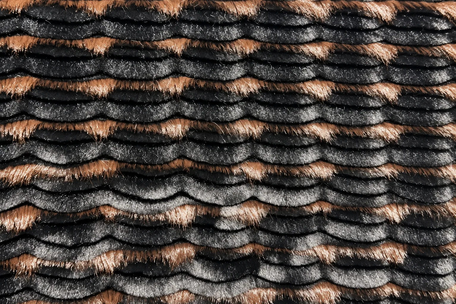 2-Tone Brushed Mink Faux Fur Fabric - pile surface