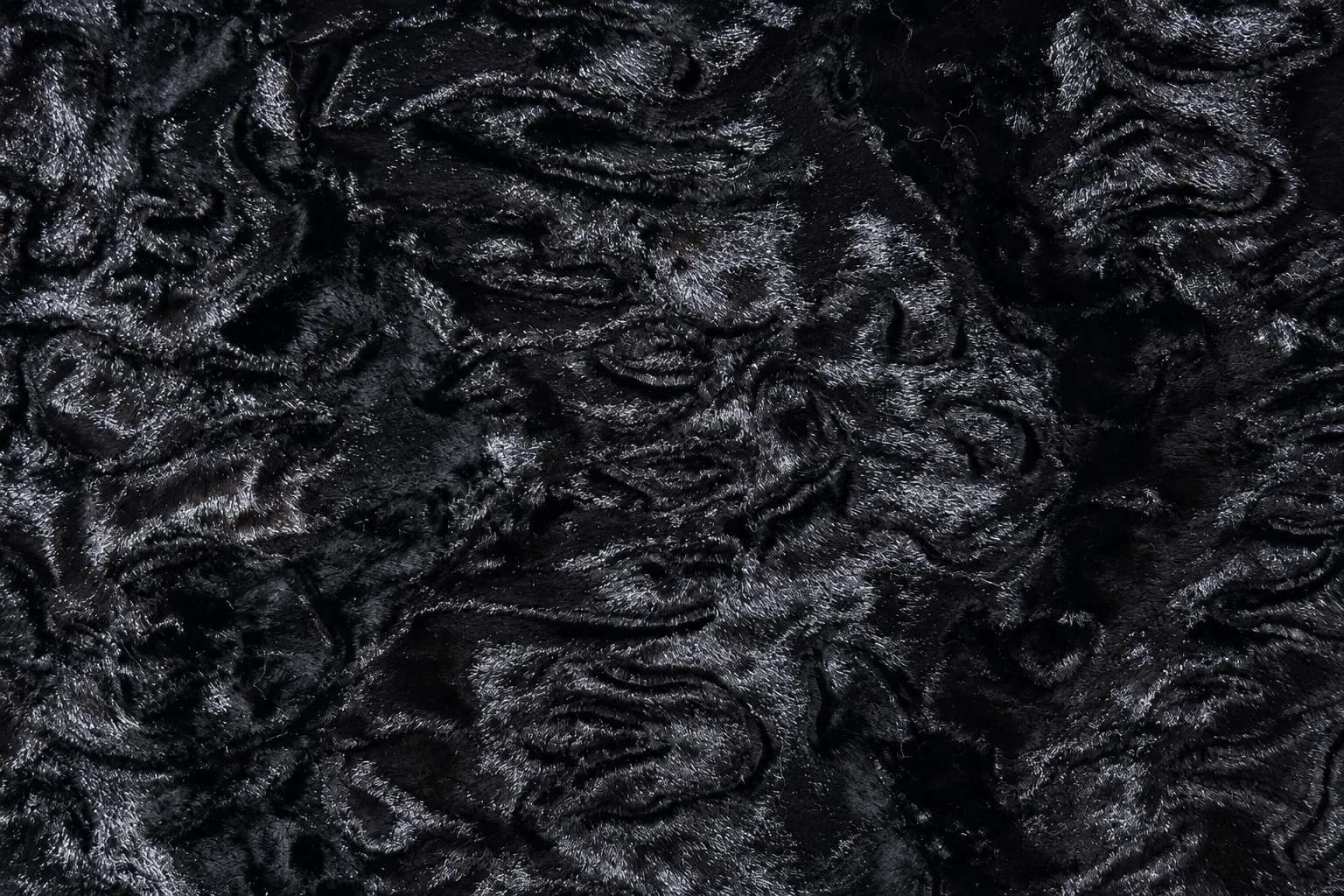 Swakara-Style Faux Fur Fabric - pile surface