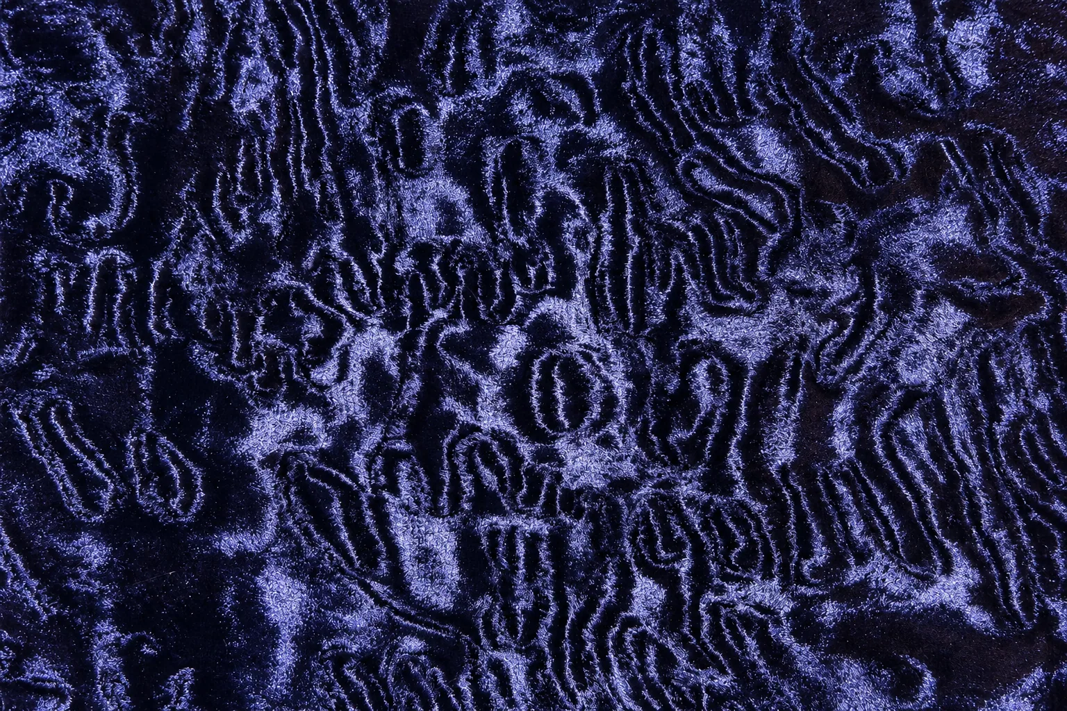 Swakara-Style Faux Fur Fabric - pile surface
